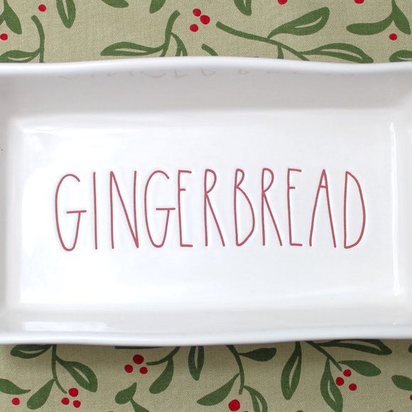 SALE Rae Dunn GINGERBREAD Ceramic Loaf Bread Pan Baking Dish 9 x 5 - Picture 4 of 6